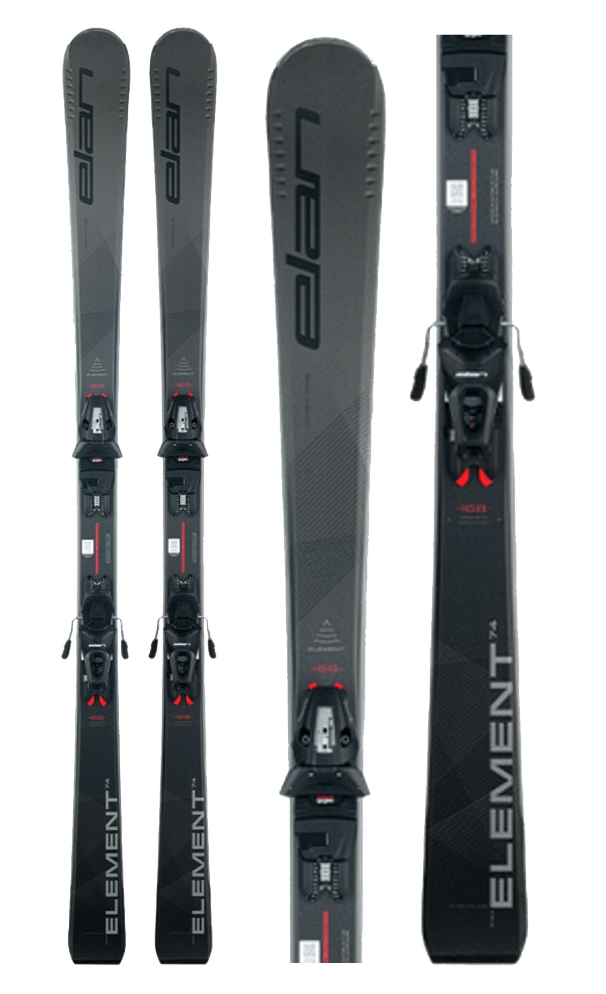 Elan Element 74 Black wth EL9.0 Bindings Mens Skis 2026