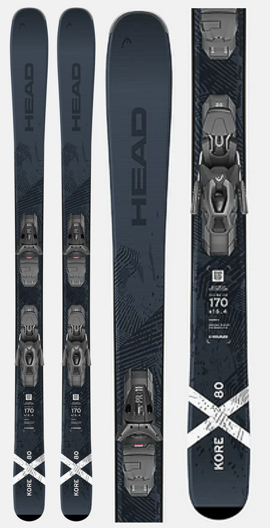 Head Kore X80 LYT Men's Skis with PR 11 Grip Walk Bindings 2026